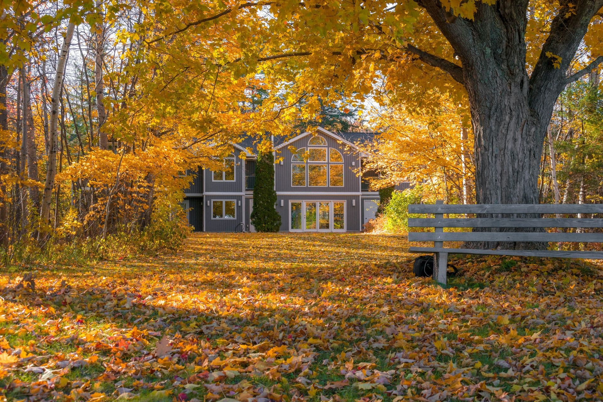 house in fall