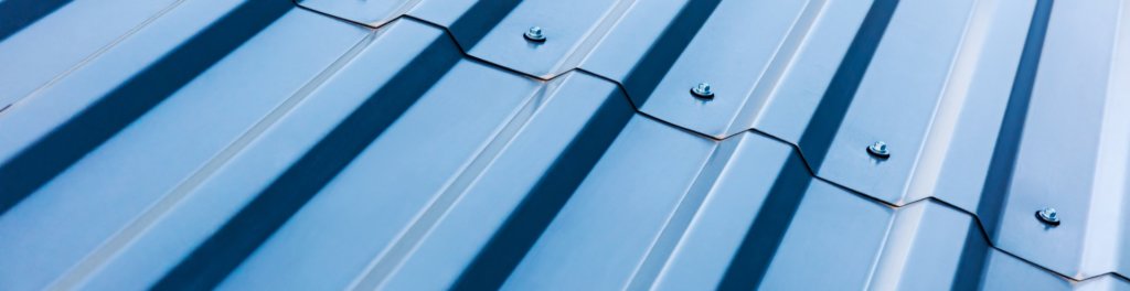 blue corrugated metal roof