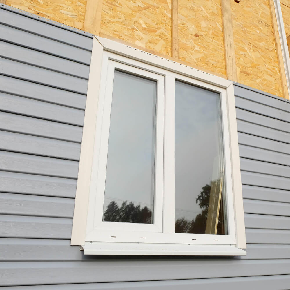 Picture displaying different kinds of siding used for houses.