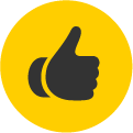 Thumbs Up Icon for McCoy Roofing.