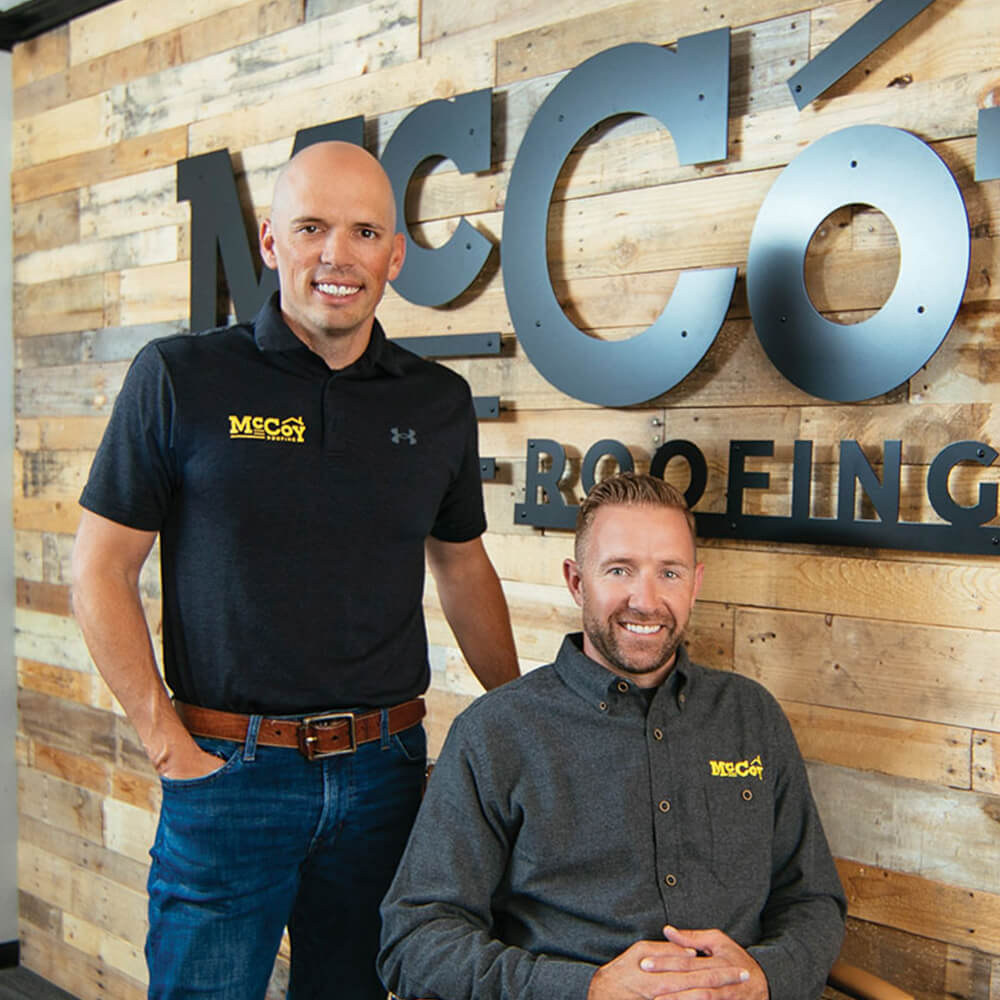Lee McCoy and Landon Wrinkle, Co-owners leads the team at McCoy Roofing.
