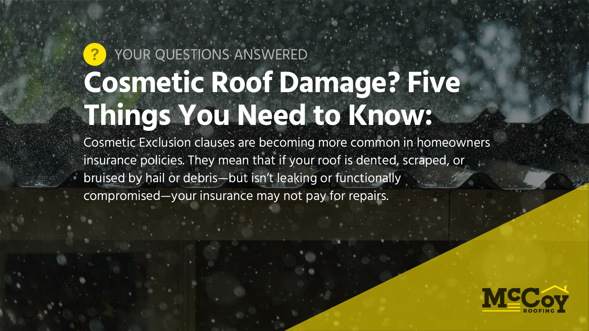 Learn about cosmetic damage and exclusion policies