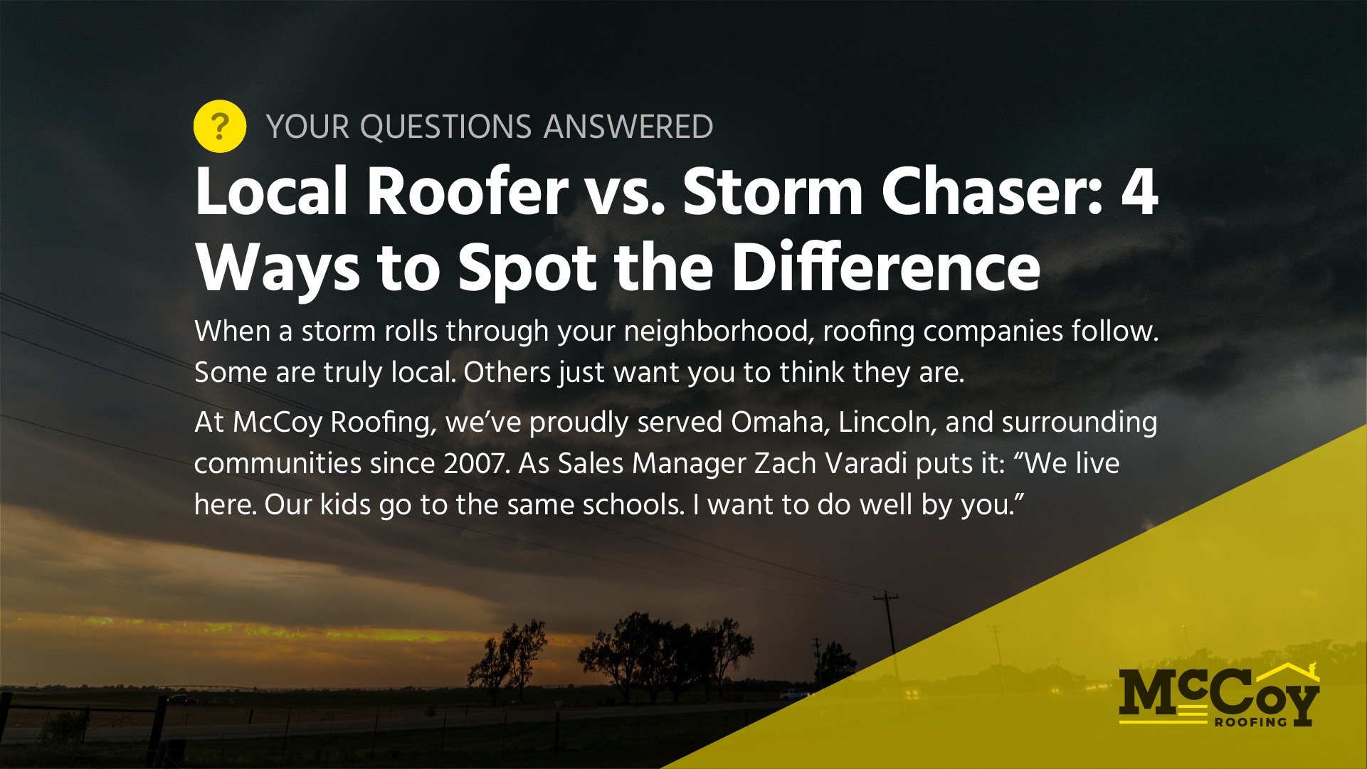 Local roofer vs. storm chaser